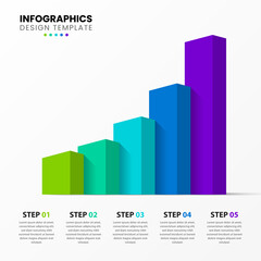 Infographic design template. Creative concept with 5 steps