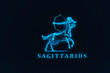 Sign of the zodiac Sagittarius. The centaur shoots a bow