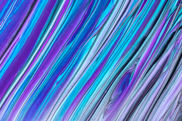 Wall Mural - abstract fluid art background light blue and purple colors. liquid marble. acrylic painting with tur