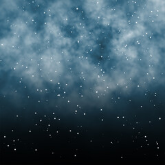 Wall Mural - Abstract misty foggy dark night universe background. Illustration