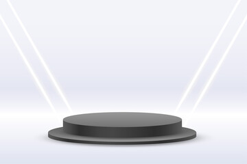 Wall Mural - white studio background with product display podium