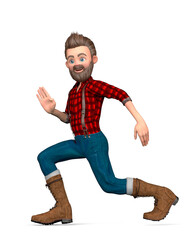 lumberjack is doing the weird walk