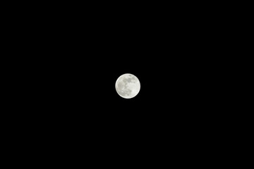 full moon on black background. big moon.