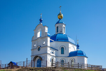 Wall Mural - Orthodox Church of the Intercession of the Most Holy Theotokos in the village of Gorskino