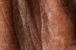 Close up skin texture with wrinkles on body human