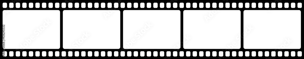 Vector blank cinema film strip. - obrazy, fototapety, plakaty 