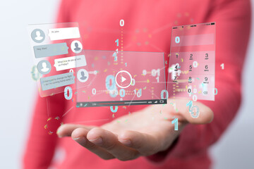 Interface web application in hand