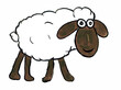 Illustration d'un mouton façon cartoon