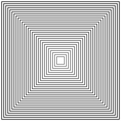 Poster - Squares in one. Vector black border squares perspective.