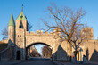 The St Louis gate of the fortification of the old Quebec city (Quebec, Canada)