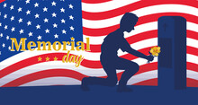 Person Visiting A Grave Memorial Day