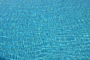 Water wave in swimming pool for Background.