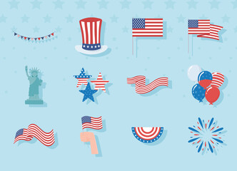 Poster - USA patriotic props set