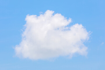 Wall Mural - single one white cloud on the clear blue sky.