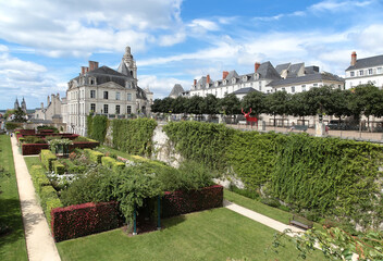 Wall Mural - blois, france. city hall and rose garden