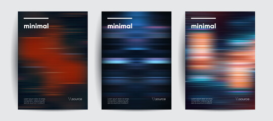 Poster - abstract covers with motion gradient. blurred colors vector background.