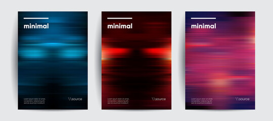 Poster - abstract covers with motion gradient. blurred colors vector background.