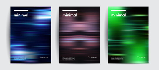 Poster - abstract covers with motion gradient. blurred colors vector background.