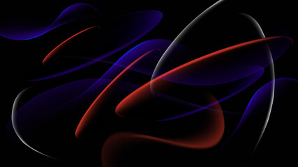 Poster - Abstract Vector Background. Chaotic Blue, Red and White Lines. Vector illustration