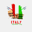 Italy Republic Day. Flag abstract background