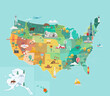 USA tourist map