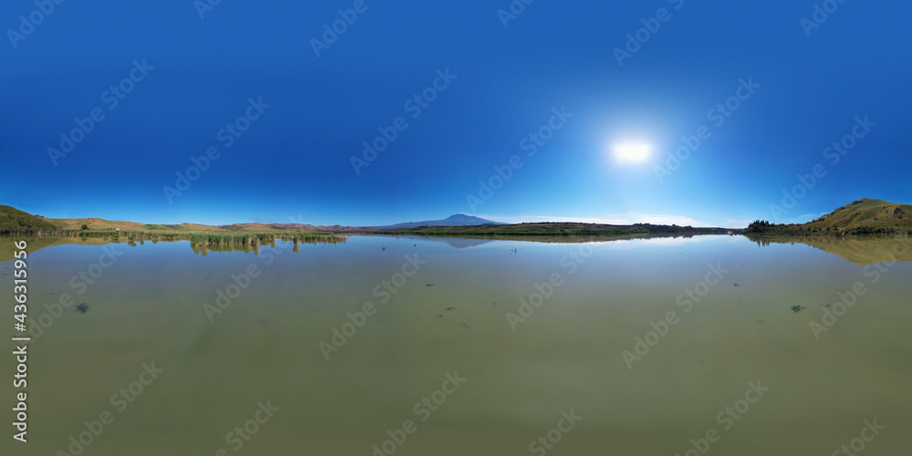 Foto de Stock 360 degrees aerial photo of the Oasis of Ponte Barca a ...