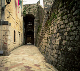 Wall Mural - passage way in Kotor Montenegro