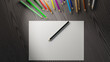 colorful pencils and paper - Buntstifte und Papier