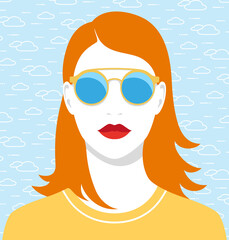 Wall Mural - WOMAN WITH SUNGLASSES_2