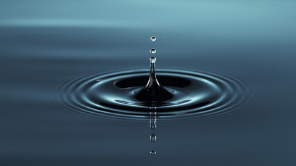 Canvas Print - Macro shot of dropping water