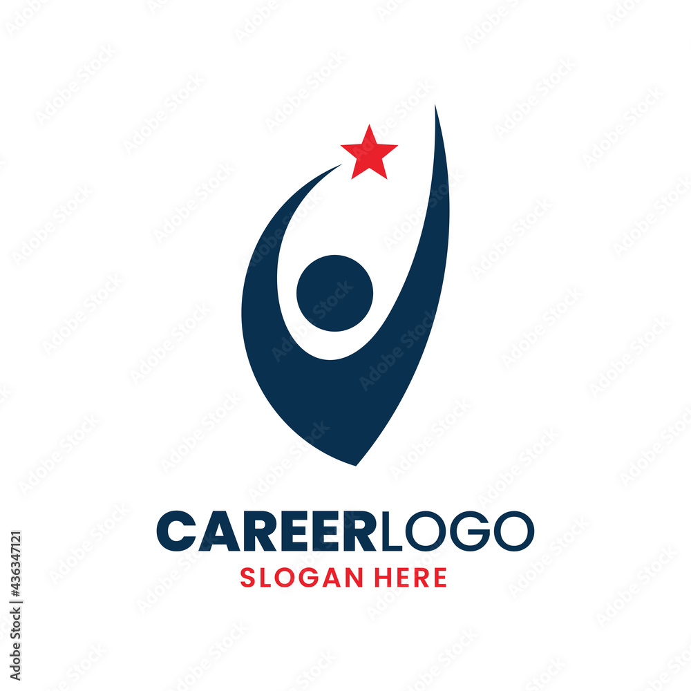 Career logo template design. Leadership logo. Growth and success concept.  Stock Vector | Adobe Stock, image size:1000x1000