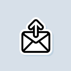 Poster - Email and messaging sticker. Envelope with arrow up. Email Icon. Newsletter logo. Email marketing campaign. Vector on isolated background. EPS 10