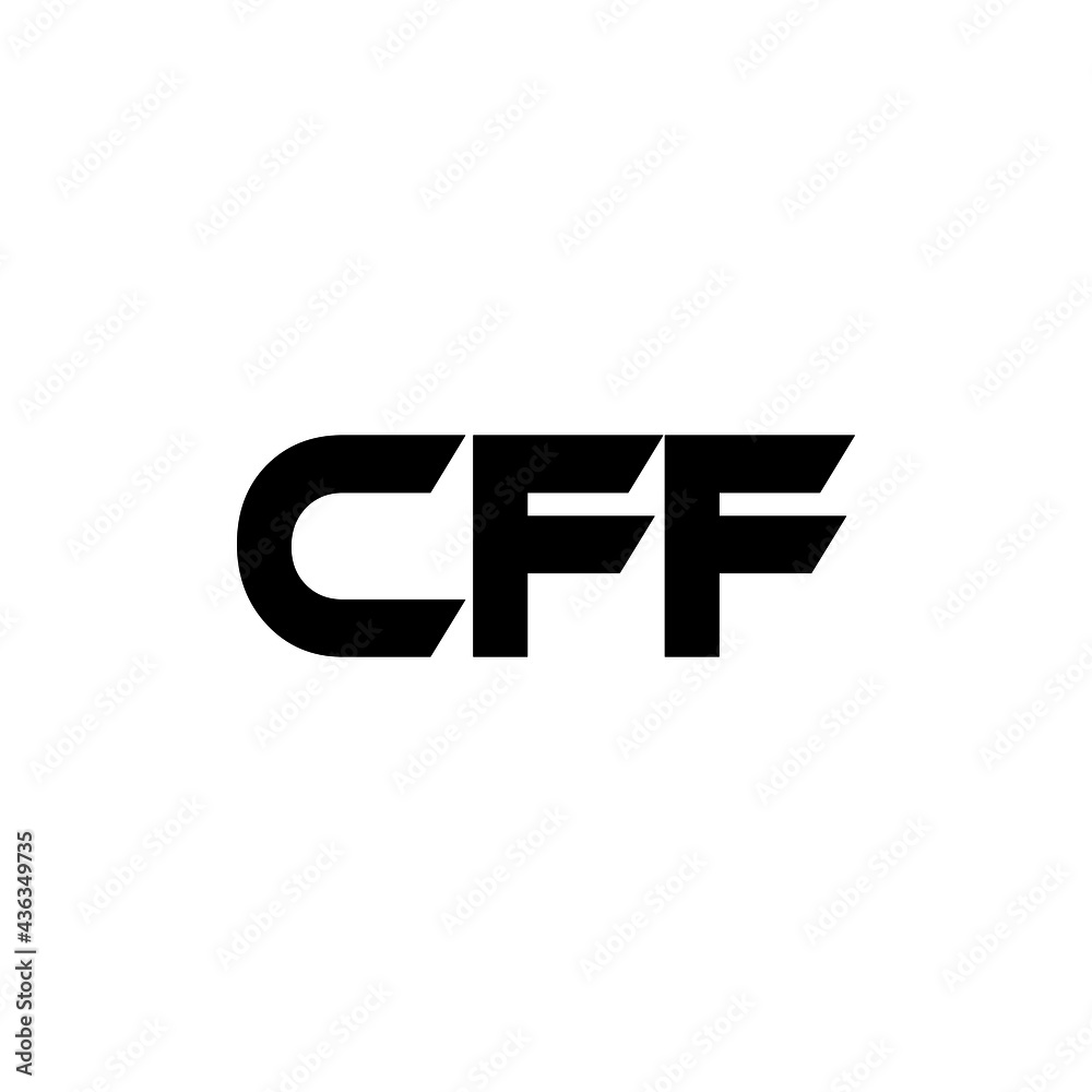 Image vectorielle Stock CFF letter logo design with white background in ...