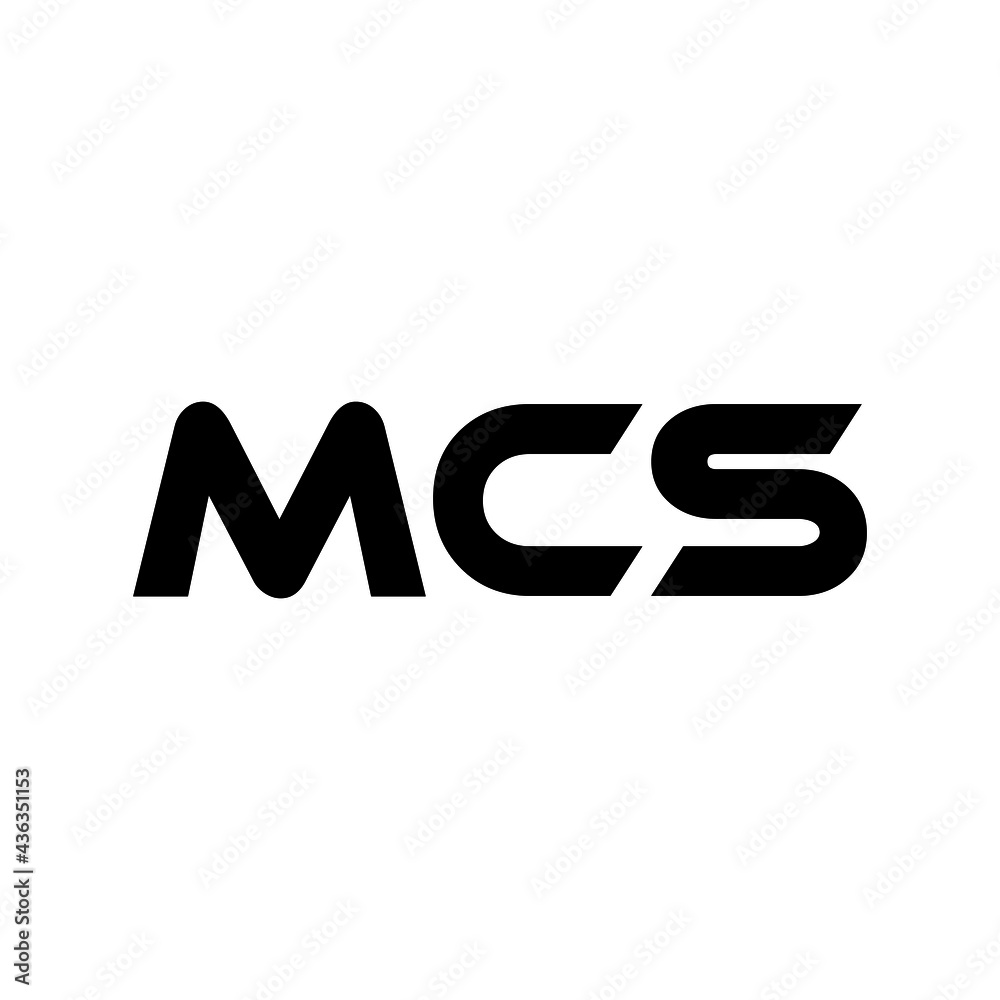 MCS letter logo design with white background in illustrator, vector ...