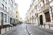 City street with cobblestones
