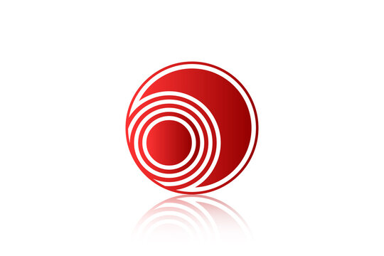 Letter O lines merge with the circle, Monogram logo vector