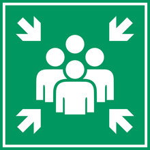 Assembly Point Vector Sign