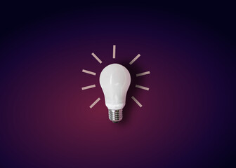 Wall Mural - idea light bulb on isolated background. creativity inspiration ,planning ideas concept
