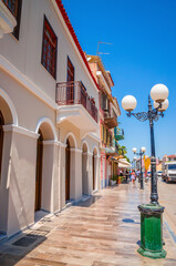 Wall Mural - Traditional cozy greek street in city Nafplio, Greece