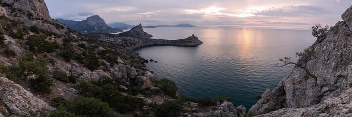 Wall Mural - Morning in rocky sea coast