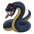 © suparlin - The black mamba snake mascot logo