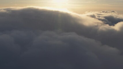 Wall Mural - aerial dramatic north cascade mountains winter sunset