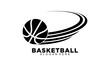 Elegant basketball icon logo