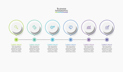 Business data visualization. timeline infographic icons designed for abstract background template milestone element modern diagram process technology digital marketing data presentation chart Vector