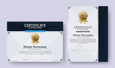 Wall Mural - Membership certificate best award diploma