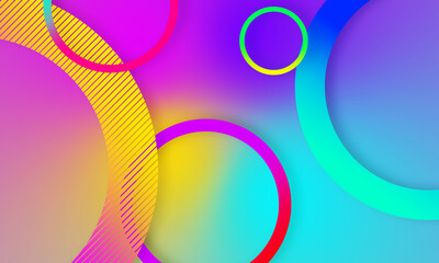 Wall Mural - beautiful modern gradient ring abstract background
