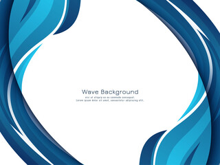 Elegant modern blue wave design stylish background