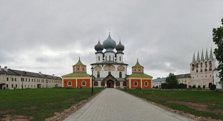 Orthodox monastery in Tikhvin and the road to it