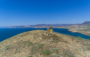 View from the top of the coastal mountain along the Black Sea coast.