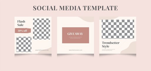 Wall Mural - Social media template banner fashion sale promotion